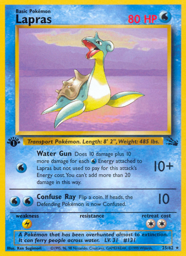 Lapras (25/62) [Fossil 1st Edition] | Mega City Incorporated