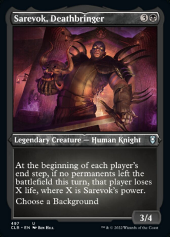 Sarevok, Deathbringer (Foil Etched) [Commander Legends: Battle for Baldur's Gate] | Mega City Incorporated