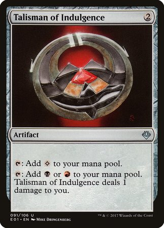 Talisman of Indulgence [Archenemy: Nicol Bolas] | Mega City Incorporated