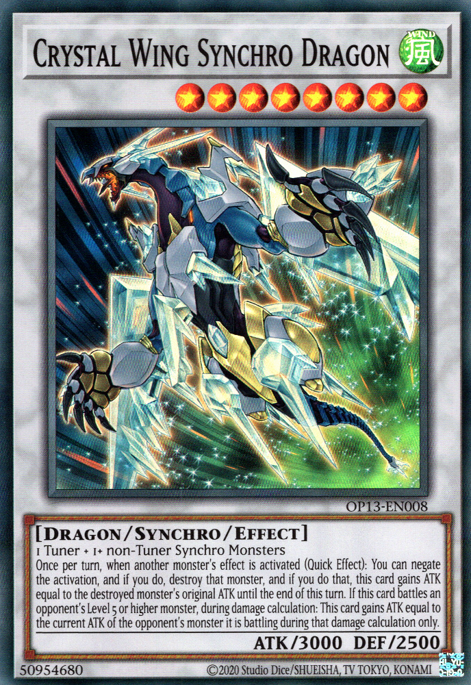 Crystal Wing Synchro Dragon [OP13-EN008] Super Rare | Mega City Incorporated