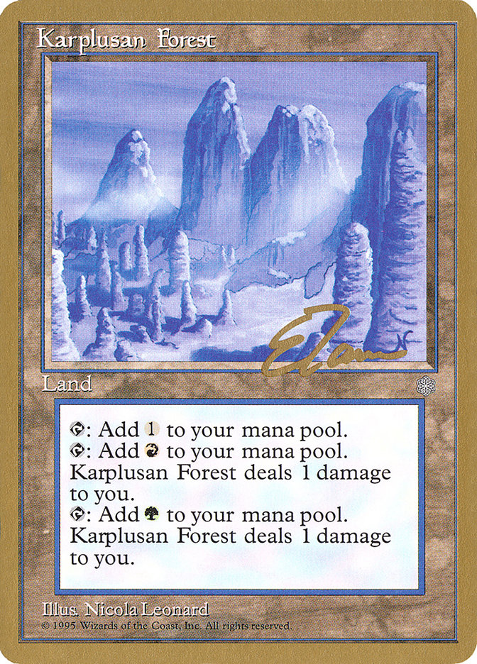 Karplusan Forest (Eric Tam) [Pro Tour Collector Set] | Mega City Incorporated