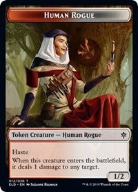 Human Rogue // Food (16) Double-sided Token [Throne of Eldraine Tokens] | Mega City Incorporated