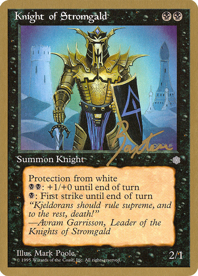 Knight of Stromgald (George Baxter) [Pro Tour Collector Set] | Mega City Incorporated