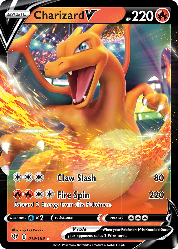 Charizard V (019/189) [Sword & Shield: Darkness Ablaze] | Mega City Incorporated