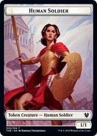 Human Soldier // Kraken Double-sided Token [Theros Beyond Death Tokens] | Mega City Incorporated