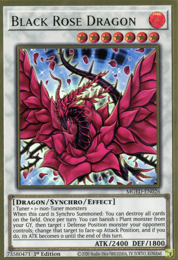 Black Rose Dragon [MGED-EN026] Gold Rare | Mega City Incorporated