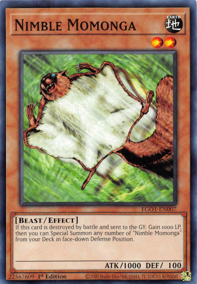 Nimble Momonga [EGO1-EN007] Common | Mega City Incorporated