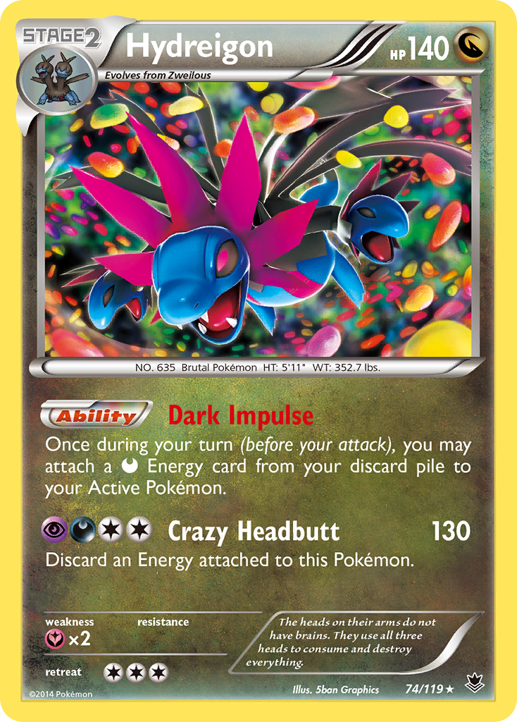 Hydreigon (74/119) [XY: Phantom Forces] | Mega City Incorporated