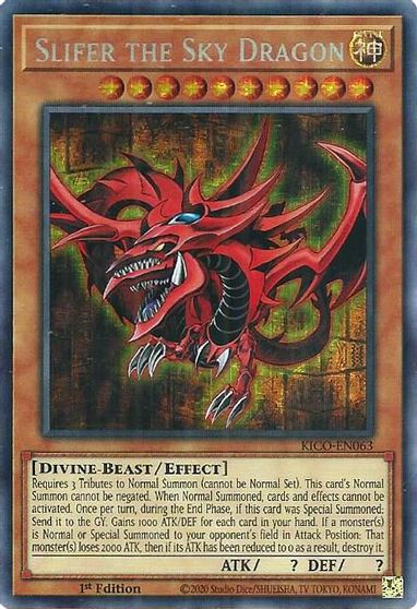 Slifer the Sky Dragon [KICO-EN063] Secret Pharaoh’s Rare | Mega City Incorporated