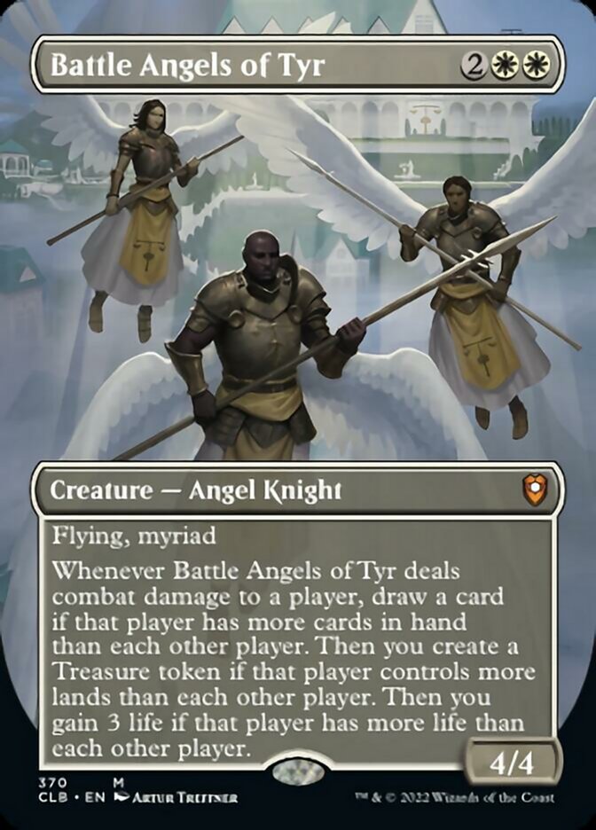 Battle Angels of Tyr (Borderless Alternate Art) [Commander Legends: Battle for Baldur's Gate] | Mega City Incorporated