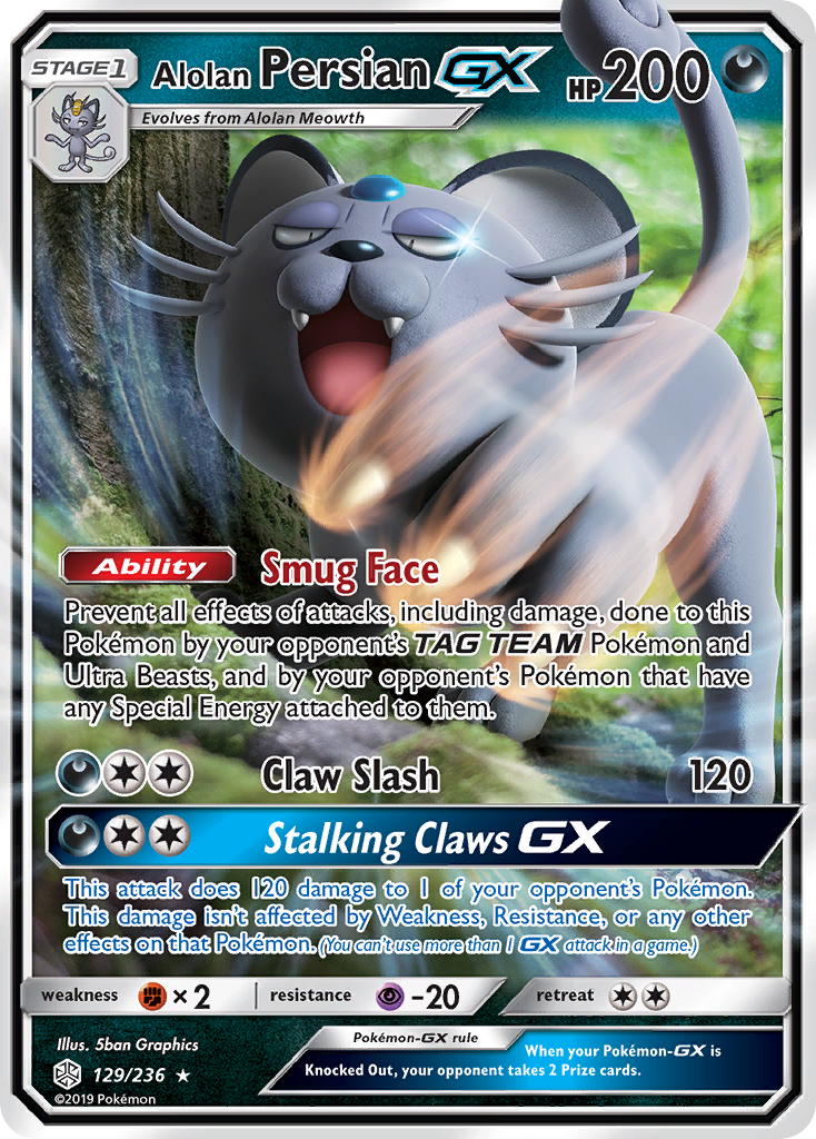 Alolan Persian GX (129/236) [Sun & Moon: Cosmic Eclipse] | Mega City Incorporated