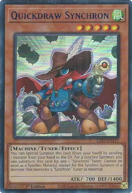 Quickdraw Synchron (Blue) [LDS3-EN117] Ultra Rare | Mega City Incorporated