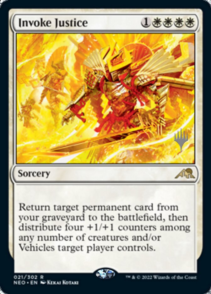 Invoke Justice (Promo Pack) [Kamigawa: Neon Dynasty Promos] | Mega City Incorporated