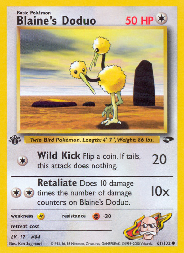Blaine's Doduo (61/132) [Gym Challenge 1st Edition] | Mega City Incorporated