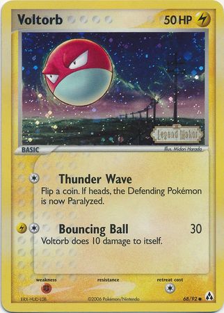 Voltorb (68/92) (Stamped) [EX: Legend Maker] | Mega City Incorporated