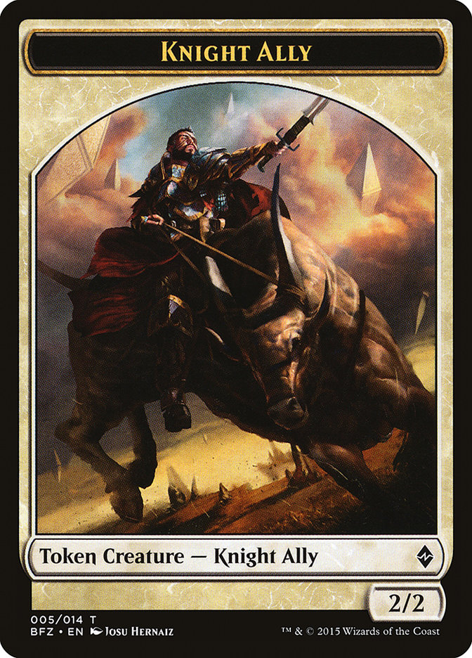 Knight Ally [Battle for Zendikar Tokens] | Mega City Incorporated