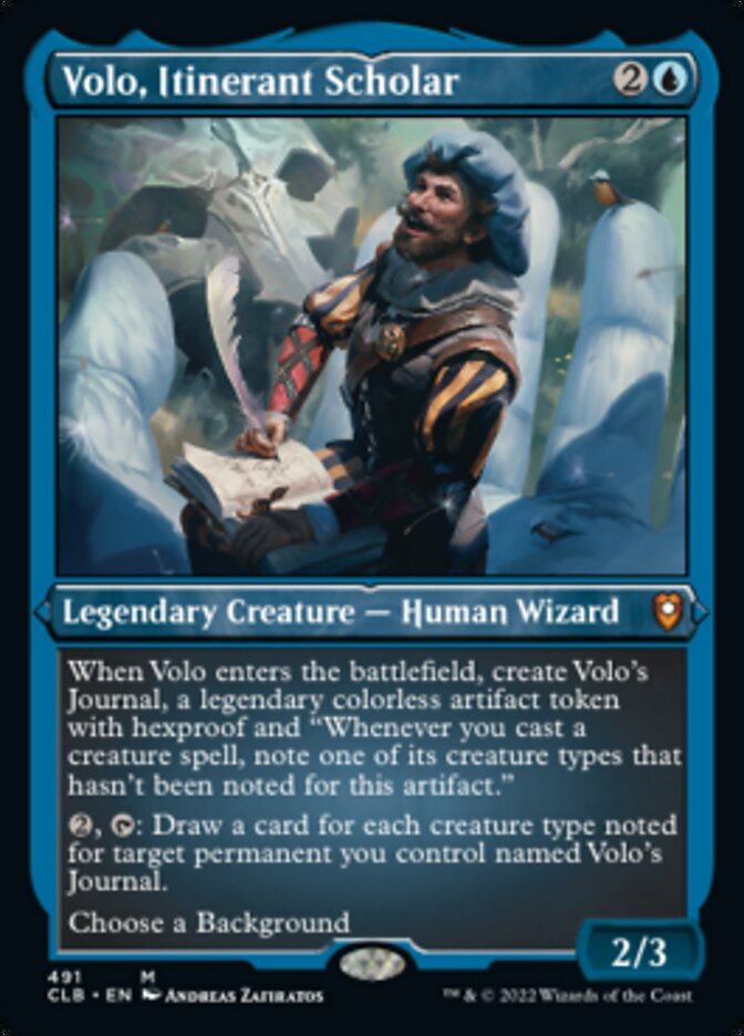 Volo, Itinerant Scholar (Foil Etched) [Commander Legends: Battle for Baldur's Gate] | Mega City Incorporated