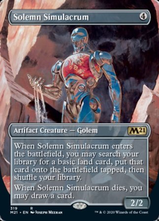 Solemn Simulacrum (Alternate Art) [Core Set 2021] | Mega City Incorporated