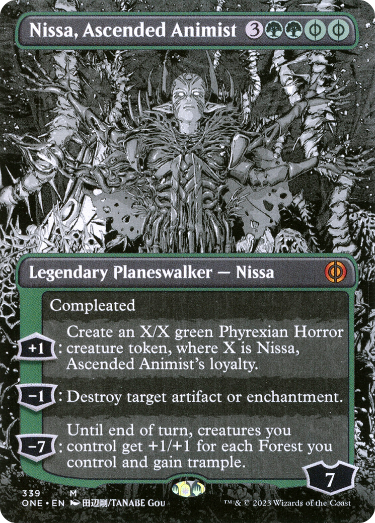 Nissa, Ascended Animist (Borderless Manga) [Phyrexia: All Will Be One] | Mega City Incorporated