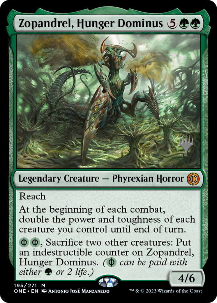 Zopandrel, Hunger Dominus (Promo Pack) [Phyrexia: All Will Be One Promos] | Mega City Incorporated