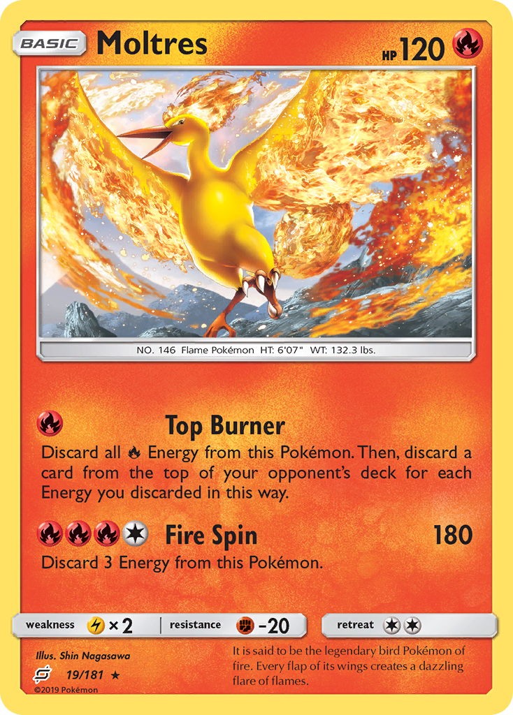 Moltres (19/181) [Sun & Moon: Team Up] | Mega City Incorporated