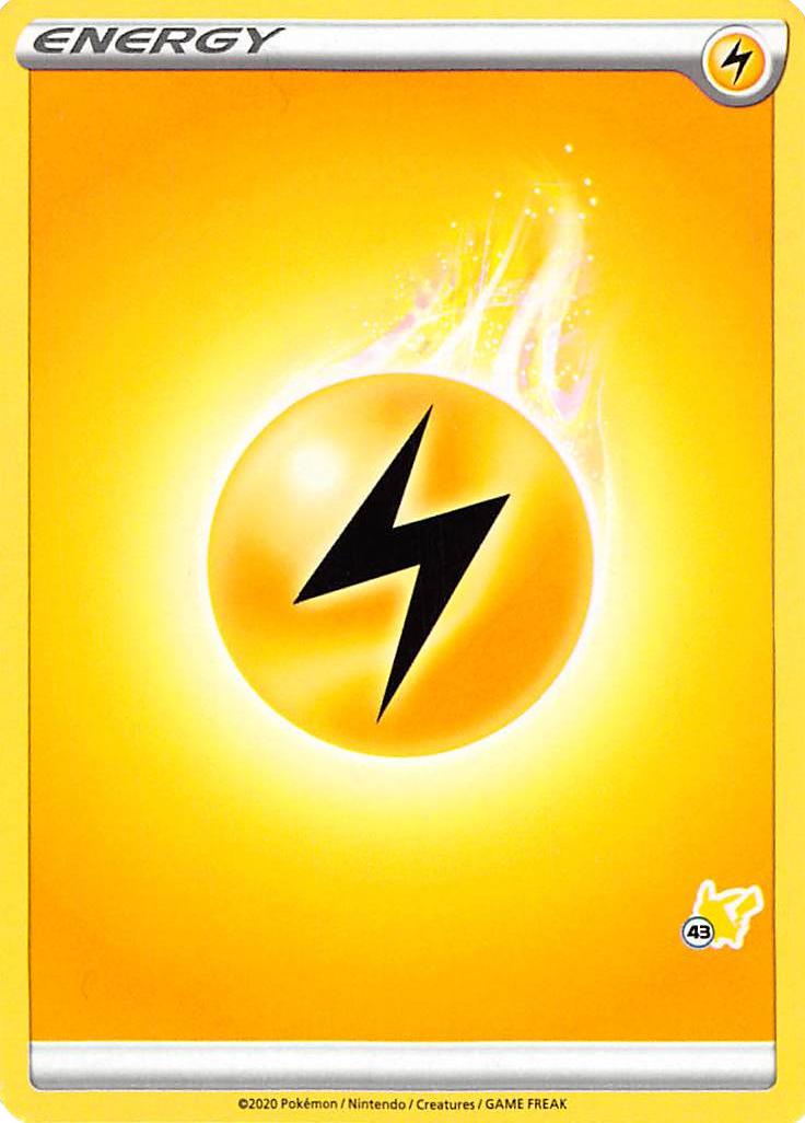 Lightning Energy (Pikachu Stamp #43) [Battle Academy 2022] | Mega City Incorporated