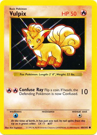 Vulpix (68/102) [Base Set Shadowless Unlimited] | Mega City Incorporated