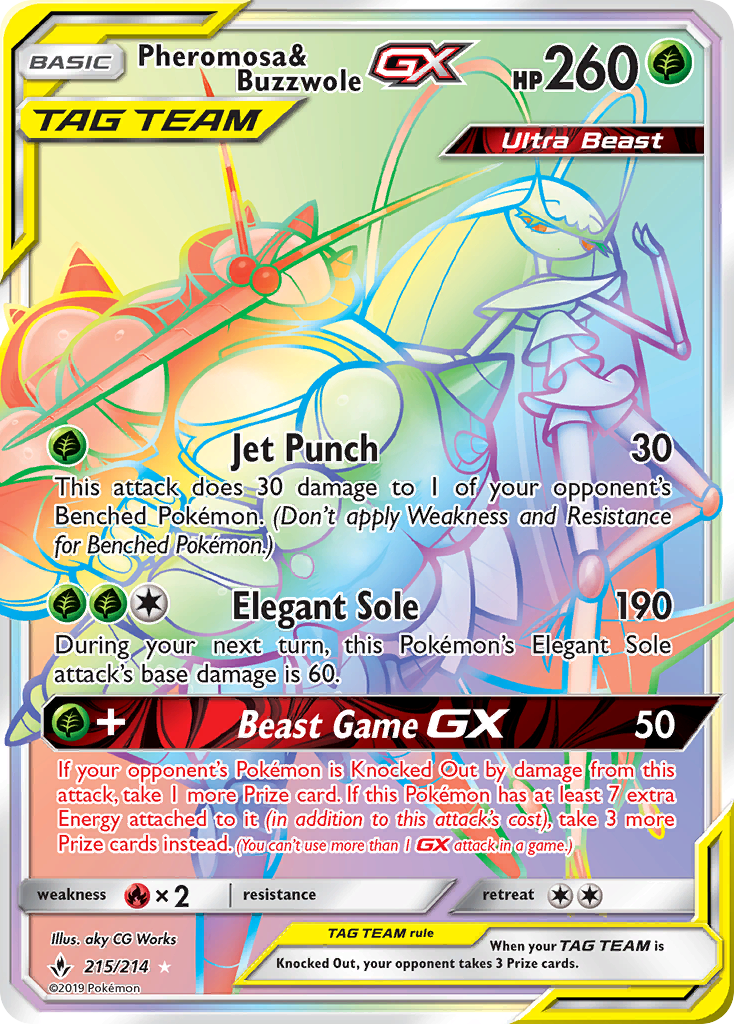 Pheromosa & Buzzwole GX (215/214) [Sun & Moon: Unbroken Bonds] | Mega City Incorporated