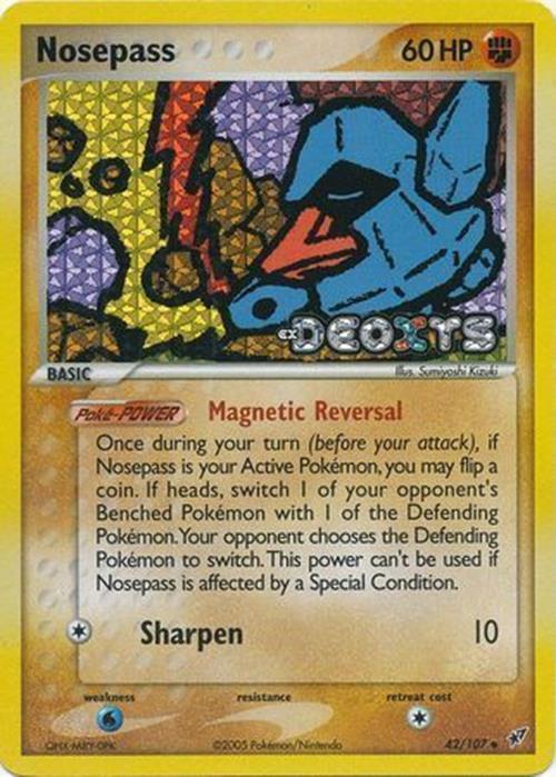 Nosepass (42/107) (Stamped) [EX: Deoxys] | Mega City Incorporated