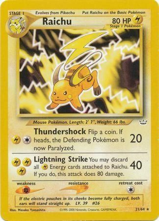 Raichu (21/64) [Neo Revelation Unlimited] | Mega City Incorporated