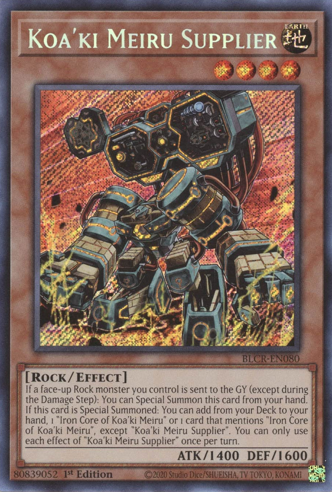 Koa'ki Meiru Supplier [BLCR-EN080] Secret Rare | Mega City Incorporated