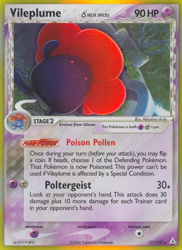 Vileplume (17/110) (Delta Species) [EX: Holon Phantoms] | Mega City Incorporated