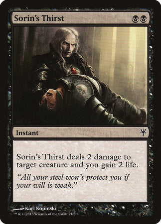 Sorin's Thirst [Duel Decks: Sorin vs. Tibalt] | Mega City Incorporated