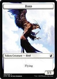 Bird (002) // Sculpture Double-sided Token [Commander 2019 Tokens] | Mega City Incorporated