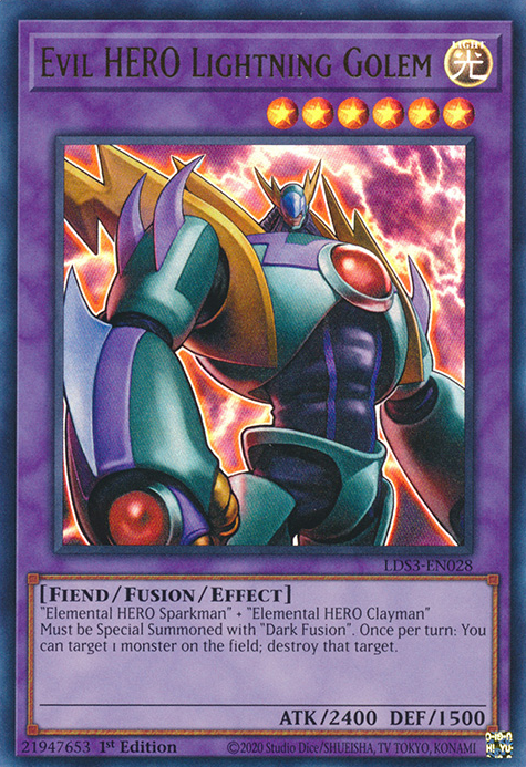 Evil HERO Lightning Golem [LDS3-EN028] Ultra Rare | Mega City Incorporated