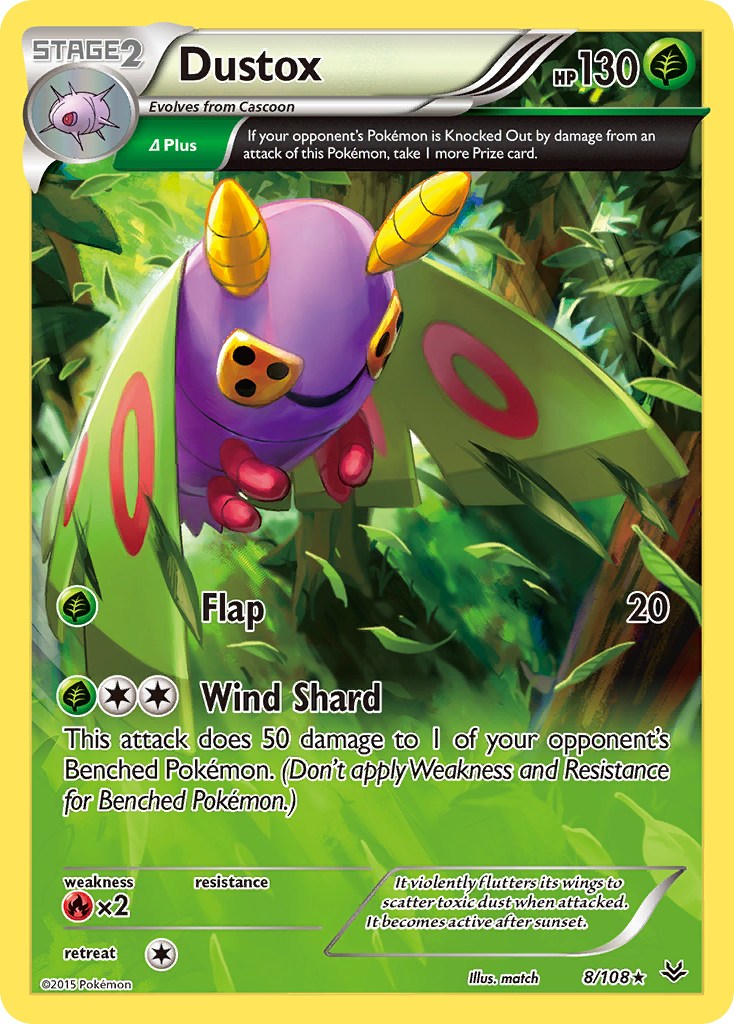 Dustox (8/108) [XY: Roaring Skies] | Mega City Incorporated