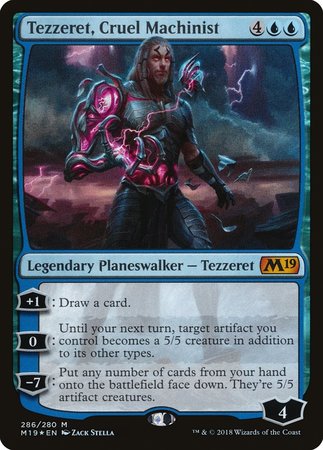 Tezzeret, Cruel Machinist [Core Set 2019] | Mega City Incorporated