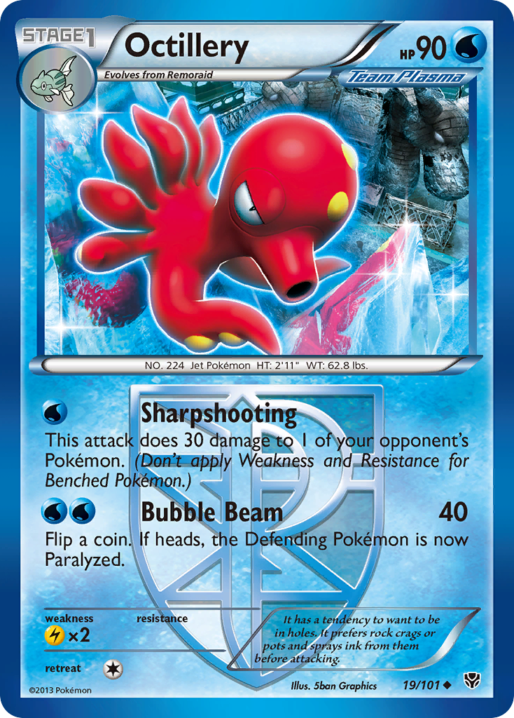 Octillery (19/101) [Black & White: Plasma Blast] | Mega City Incorporated