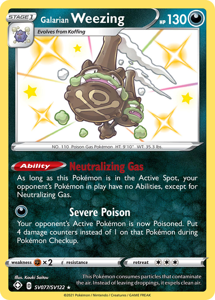 Galarian Weezing (SV077/SV122) [Sword & Shield: Shining Fates] | Mega City Incorporated