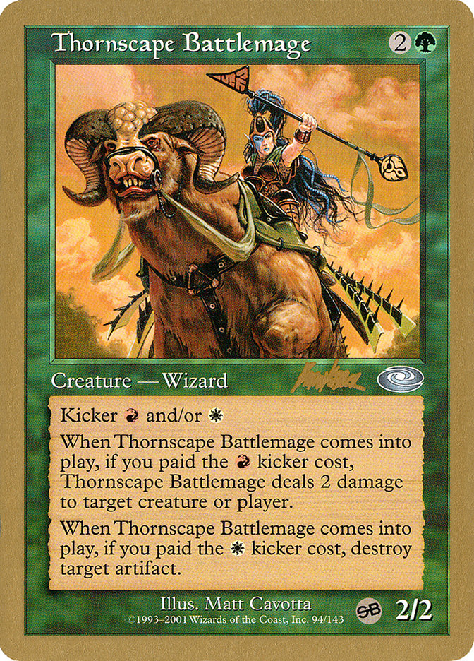 Thornscape Battlemage (Brian Kibler) (SB) [World Championship Decks 2002] | Mega City Incorporated