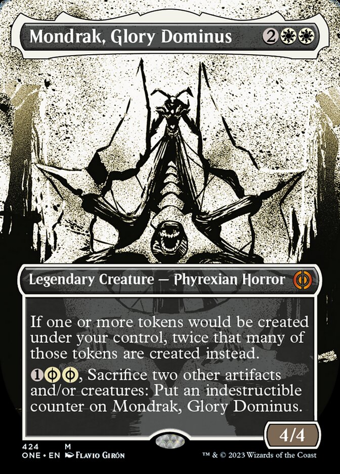 Mondrak, Glory Dominus (Borderless Ichor Step-and-Compleat Foil) [Phyrexia: All Will Be One] | Mega City Incorporated