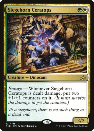Siegehorn Ceratops [Rivals of Ixalan Promos] | Mega City Incorporated