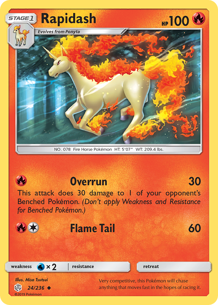 Rapidash (24/236) [Sun & Moon: Cosmic Eclipse] | Mega City Incorporated