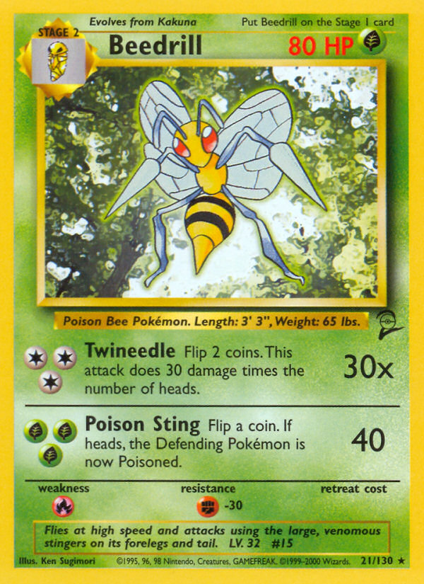 Beedrill (21/130) [Base Set 2] | Mega City Incorporated