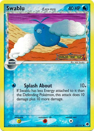 Swablu (65/101) (Delta Species) (Stamped) [EX: Dragon Frontiers] | Mega City Incorporated