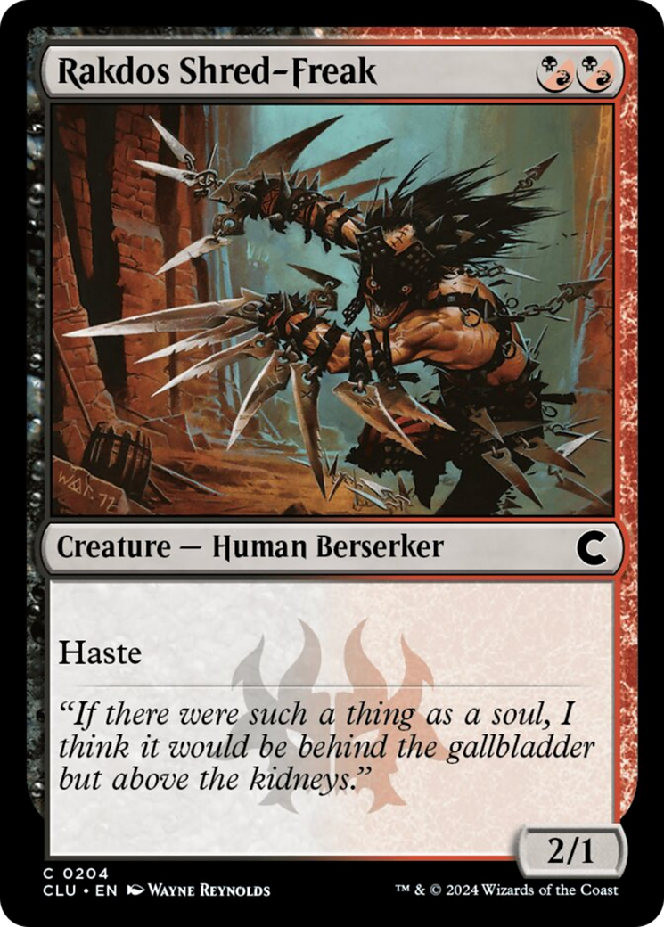 Rakdos Shred-Freak [Ravnica: Clue Edition] | Mega City Incorporated