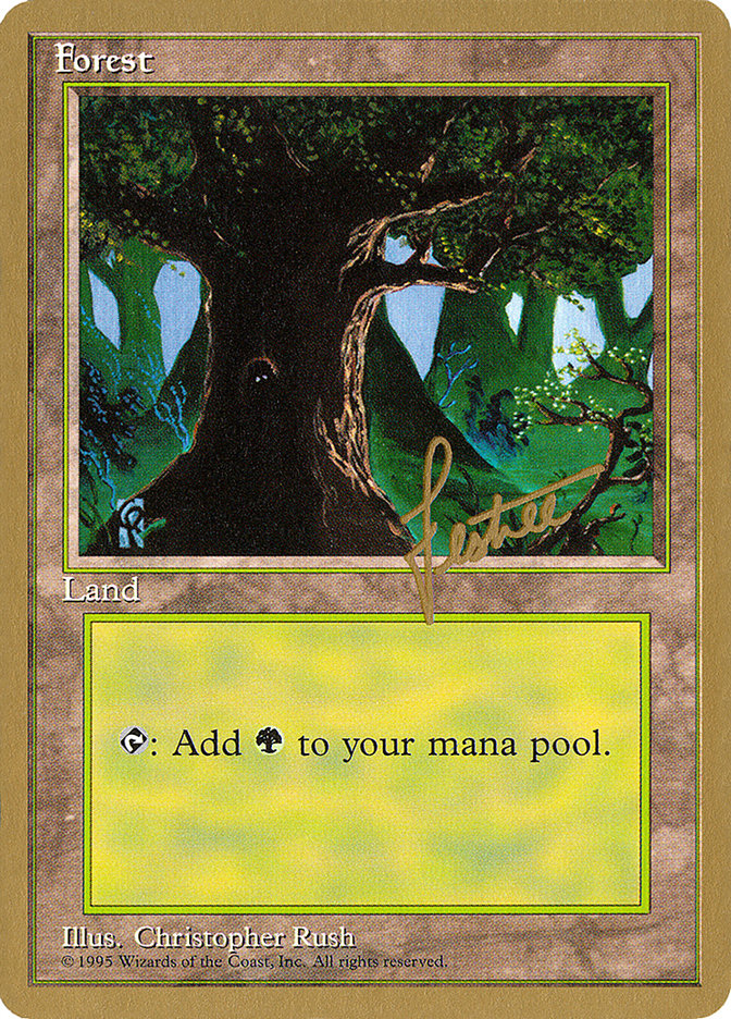 Forest (bl377) (Bertrand Lestree) [Pro Tour Collector Set] | Mega City Incorporated