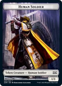 Human Soldier // Tuktuk the Returned Double-sided Token [Double Masters Tokens] | Mega City Incorporated