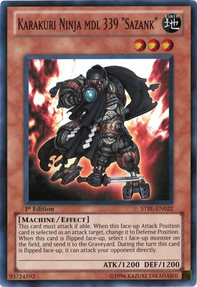 Karakuri Ninja mdl 339 Sazank [STBL-EN022] Super Rare | Mega City Incorporated