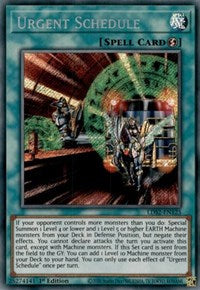 Urgent Schedule [LDS2-EN125] Secret Rare | Mega City Incorporated